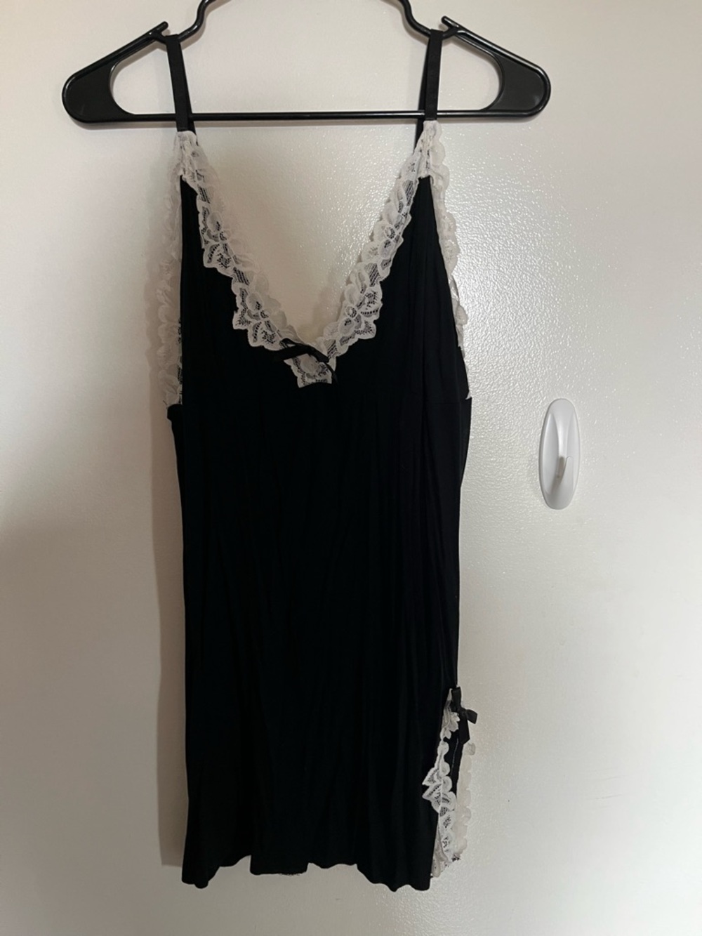 Black Lace-Trim Sleep Chemise - Women Intimates